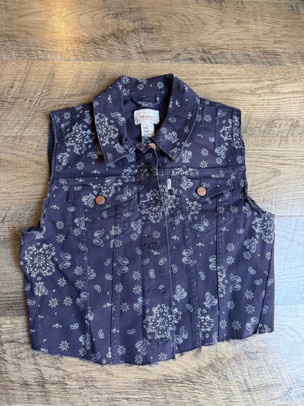 Levi's Navy Bandana Print Shirt Jacket